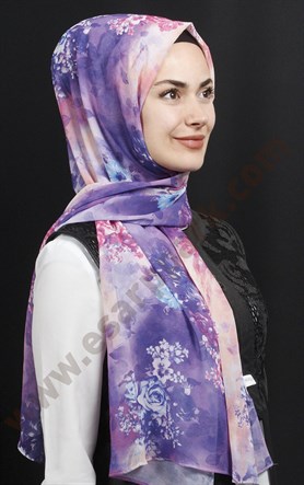 525-0001-08 FİESTA KREP ŞAL LİLA