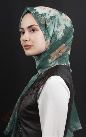 525-0001-10 FİESTA KREP ŞAL AÇIK YEŞİL