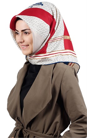 102-0018-02 U.S POLO ASSN EŞARP KREM VİZON