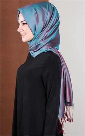 500-0015-34 ÇİFT YÖNLÜ İPEKSİ ŞAL