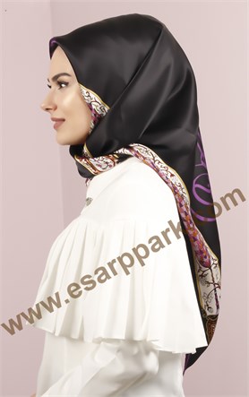 5552-23 ARMİNE İPEK SİYAH MOR