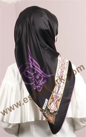 5552-23 ARMİNE İPEK SİYAH MOR