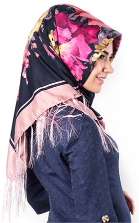 111-0012-14 PİRAMİT PÜSKÜLLÜ EŞARP