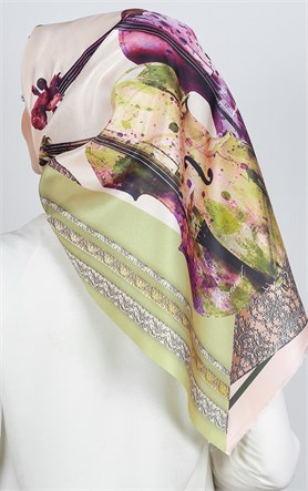 Piramit Tafta Dijital Eşarp 1923-5