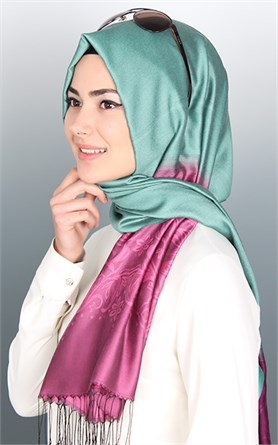 500-0013-34 ÇİFT YÖNLÜ İPEKSİ ŞAL