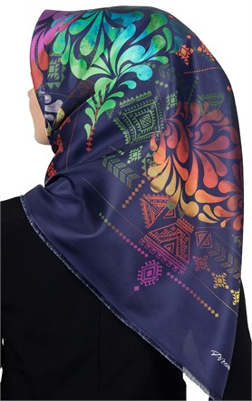 Piramit Tafta Dijital Eşarp 1915-9