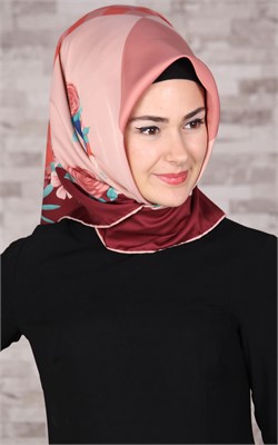 102-0033-05 U.S POLO ASSN EŞARP BORDO-PUDRA