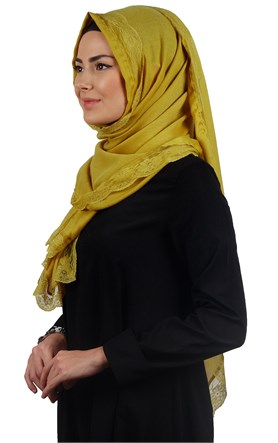 Dantelli Paşmina Şal 1243-25