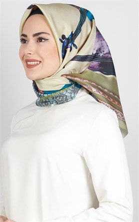 Piramit Tafta Dijital Eşarp 1923-6