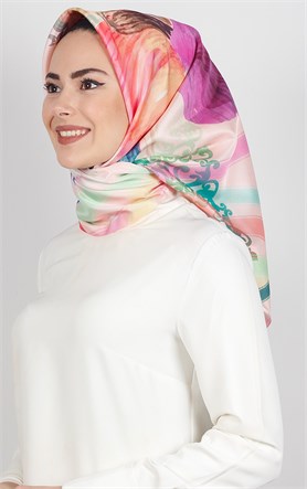 Piramit Tafta Dijital Eşarp 1924-4