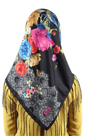 111-0013-24 PİRAMİT PÜSKÜLLÜ EŞARP