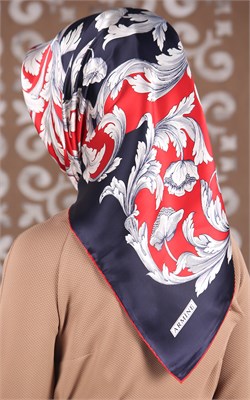 6770-02 ARMİNE İPEK EŞARP 2015 YAZ KIRMIZI LACİ