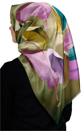 Piramit Tafta Dijital Eşarp 1911-10