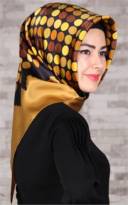 6452-01 ARMİNE İPEK EŞARP 2015 YAZ GOLD