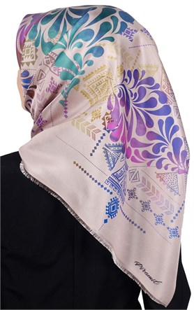 Piramit Tafta Dijital Eşarp 1915-6