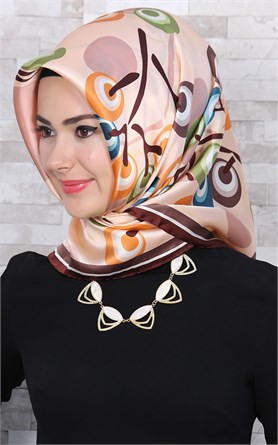 5737-06 ARMİNE İPEK KAHVE SOMON