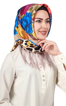 111-0017-08 PİRAMİT PÜSKÜLLÜ EŞARP