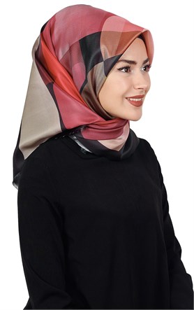 Piramit Tafta Dijital Eşarp 1917-10