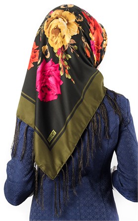 111-0012-08 PİRAMİT PÜSKÜLLÜ EŞARP