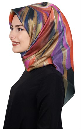 Piramit Tafta Dijital Eşarp 1913-7