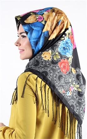 111-0013-24 PİRAMİT PÜSKÜLLÜ EŞARP