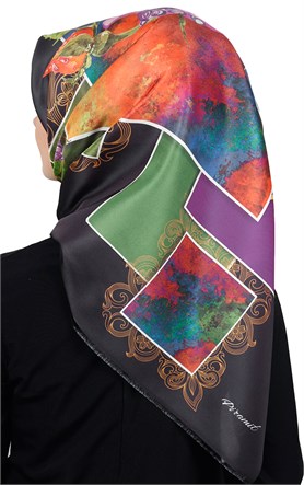 Piramit Tafta Dijital Eşarp 1918-8