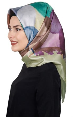 Piramit Tafta Dijital Eşarp 1914-7