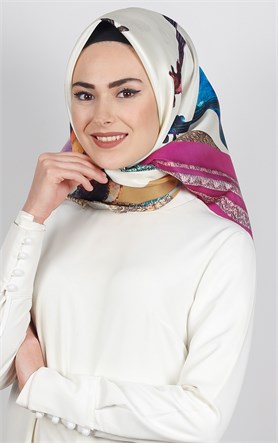 Piramit Tafta Dijital Eşarp 1923-7