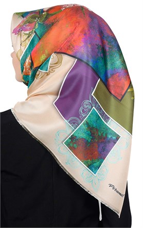 Piramit Tafta Dijital Eşarp 1918-1