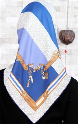 102-0018-05 U.S POLO ASSN EŞARP KREM LACİVERT 