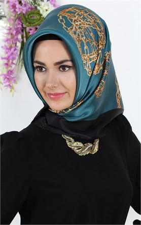 5740-25 ARMİNE İPEK TURKUAZ SİYAH