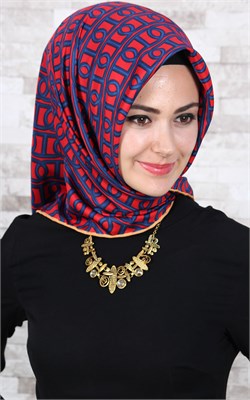 102-0027-06 U.S POLO ASSN EŞARP KIRMIZI LACİVERT