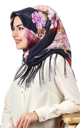 111-0022-01 PİRAMİT PÜSKÜLLÜ EŞARP