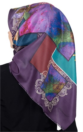 Piramit Tafta Dijital Eşarp 1918-6