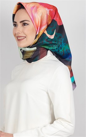 Piramit Tafta Dijital Eşarp 1924-10