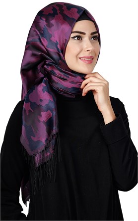Kamuflaj İpeksi Şal 5550-7