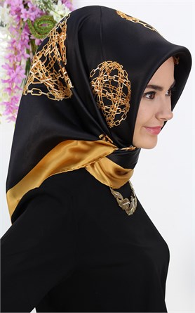 5740-21 ARMİNE İPEK GOLD SİYAH