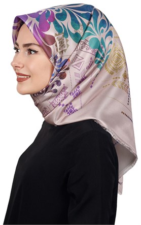 Piramit Tafta Dijital Eşarp 1915-6