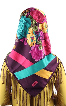 111-0013-42  PİRAMİT PÜSKÜLLÜ EŞARP