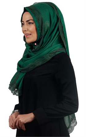 Dantelli Paşmina Şal 1243-28