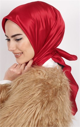 Düz Renk Saten Eşarp 1041-15