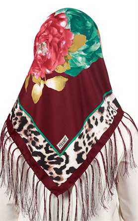 111-0017-03 PİRAMİT PÜSKÜLLÜ EŞARP