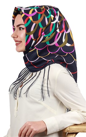 111-0021-03 PİRAMİT PÜSKÜLLÜ EŞARP