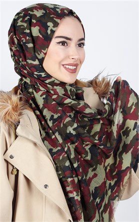 Akel Fileli Desenli Şal 180-6