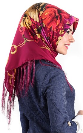 111-0011-15 PİRAMİT PÜSKÜLLÜ EŞARP