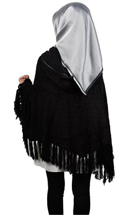 Kapşonlu Panço 10011-6