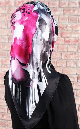 5738-02 ARMİNE İPEK SİYAH PEMBE