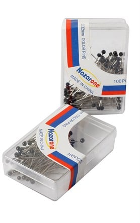 301-0001-01 100LÜ EŞARP İĞNESİ SİYAH