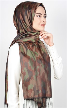 Kamuflaj İpeksi Şal 5550-40