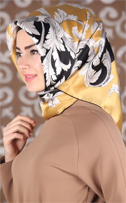 6770-08 ARMİNE İPEK EŞARP 2015 YAZ SARI